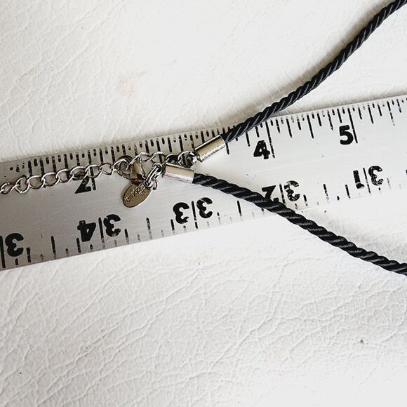 Lia Sophia Red Enamel Heart Pendant Black Cord Burning Love Necklace - Picture 7 of 7